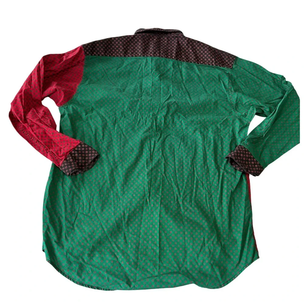 VTG Tango by Max Raab Shirt Large  Colorblock Geometric Cotton 90s Grandpa Style